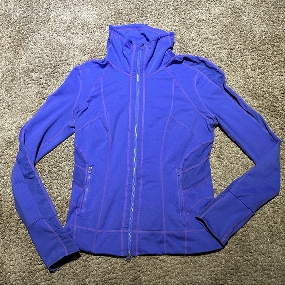 Zella Purple Breathable Mid-Length Zip Up Mesh Performance Jacket Size L BG - Picture 1 of 6